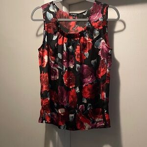 Elementz Women's Floral Sleeveless Blouse - Red, Purple, Black